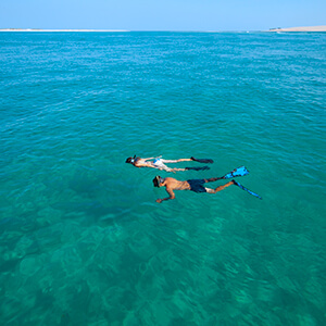 Snorkelling in Azura Benguerra Mozambique