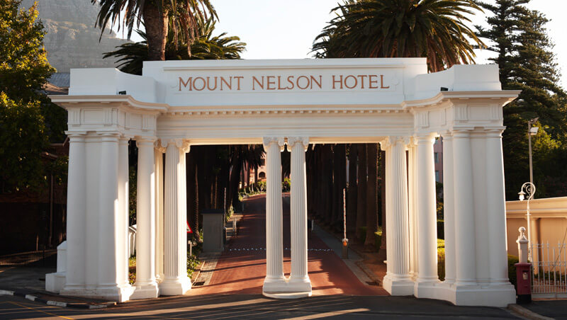 Grand entrance of the Belmond Mount Nelson