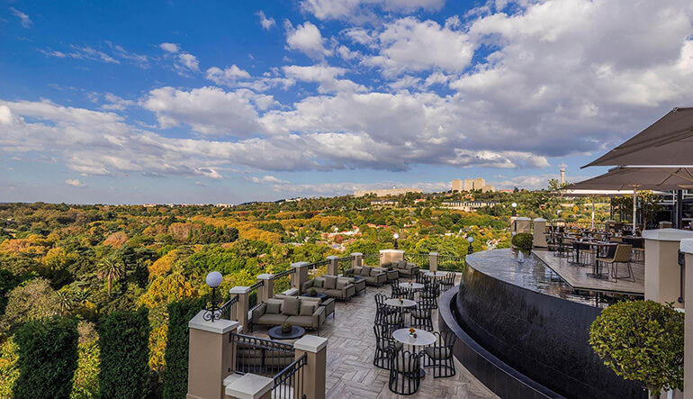 View from Flames Restaurant at Four Seasons Hotel The Westcliff