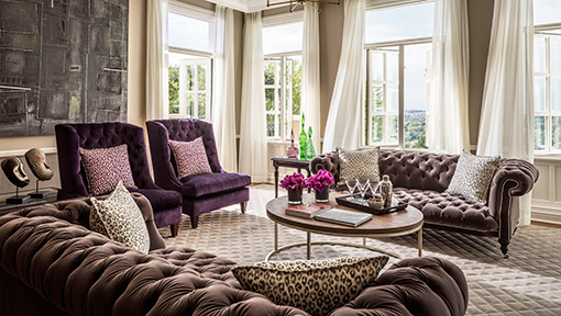 Lounge of presidential suite at Four Seasons Hotel The Westcliff