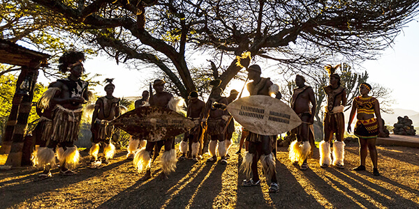 Traditional Zulu dancers in Traditional Village
