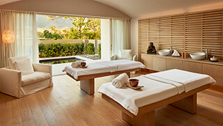 Treatment room from the spa at Leeu Estates