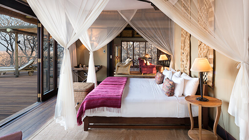Bedroom of Little Ongava Lodge luxury villa