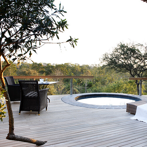 Private plunge pool at Pioneer Camp of Londolozi Private Game Reserve