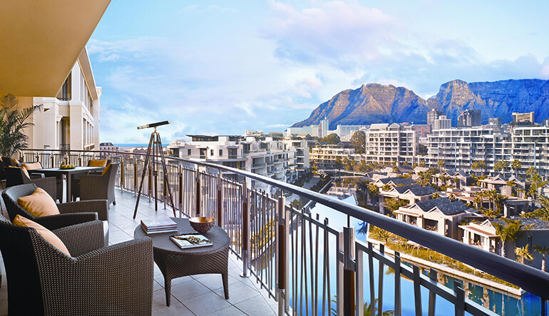 View of Table Mountain from Table Mountain Suite balcony at One and Only Cape Town