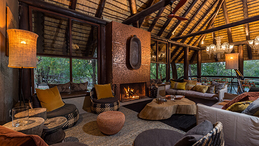 Lounge of Little Bush Lodge at Sabi Sabi Game Reserve