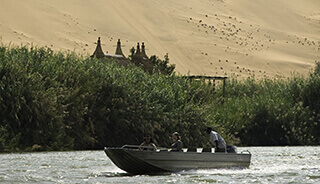 Boat rides along the Kunene River in Namibia