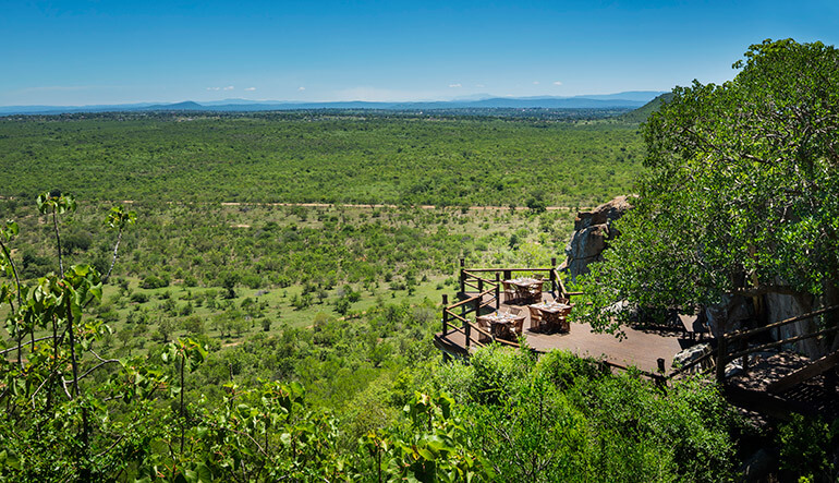 View of the bush from Ulusaba Rock Lodge