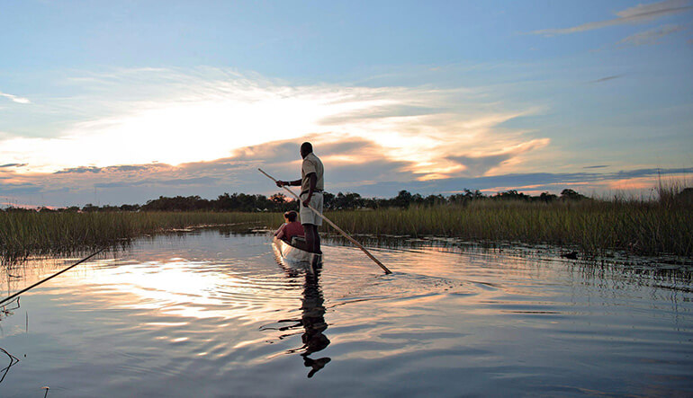 Mokoro ride in Okavango Delta