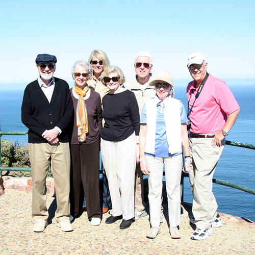 Tour group on top of Table Mountain