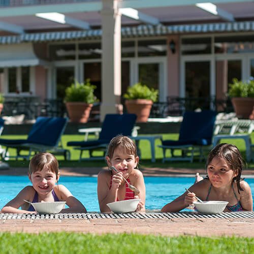 Children in the pool at the Belmond Mount Nelson
