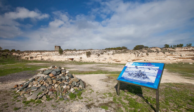 Lime stone quarry on Robben Island