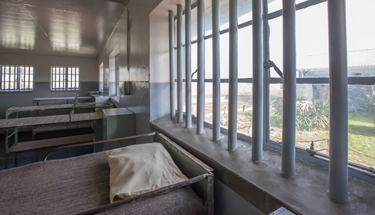 Inside Robben Island prison