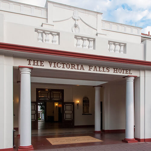 Entrance of Victoria Falls Hotel