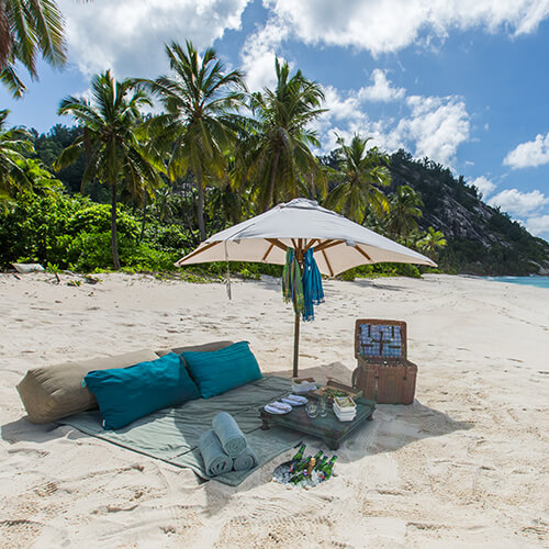 Romantic picnic for two on North Island Seychelles