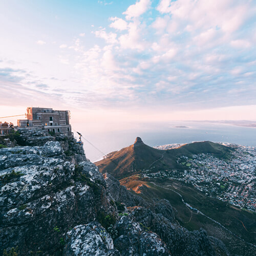 View of Lion's Head from the top of Table Mountain