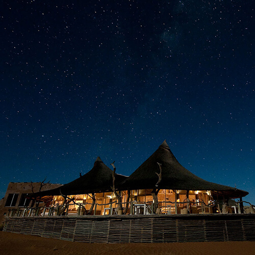 Exterior of Little Kulala Lodge in Sossusvlei Namibia