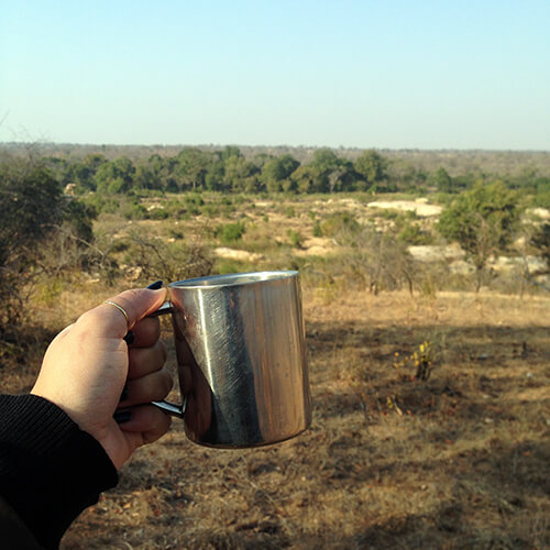 Coffee in the Kruger National Park during an early morning game drive