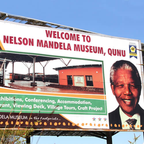 Signage at the Nelson Mandela Museum in Qunu