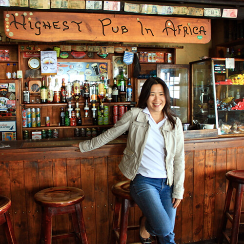 Woman at the Highest Pub in Africa