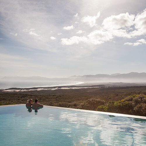 Couple in Pool at Grootbos Private Nature Reserve