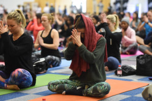 Yoga demonstration at the International Yoga Day 2017 in Cape Town