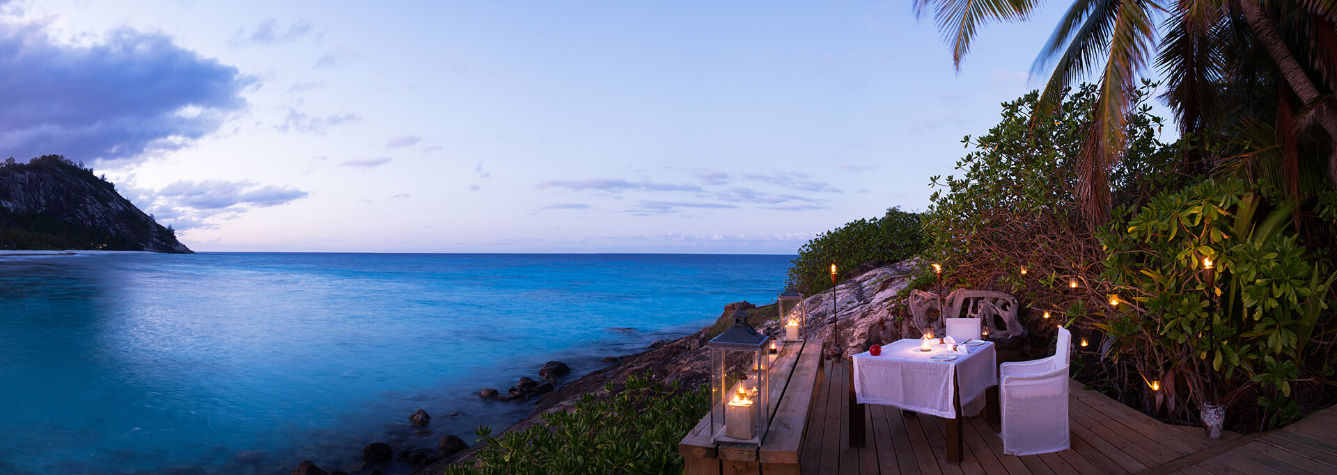 Romantic dinner for two at North Island Seychelles