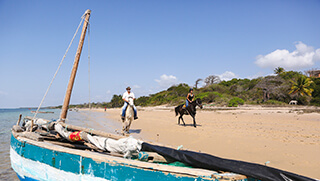 Horse back safaris at Santorini Mozambique