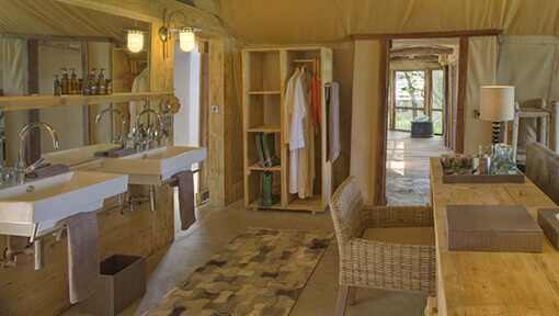 Suite at andBeyond Grumeti Serengeti Tented Camp in Tanzania