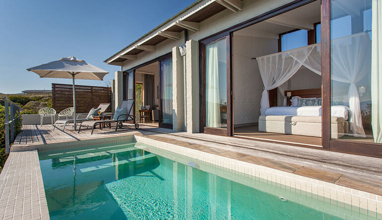 Private pool of suite at Grootbos Forest Lodge