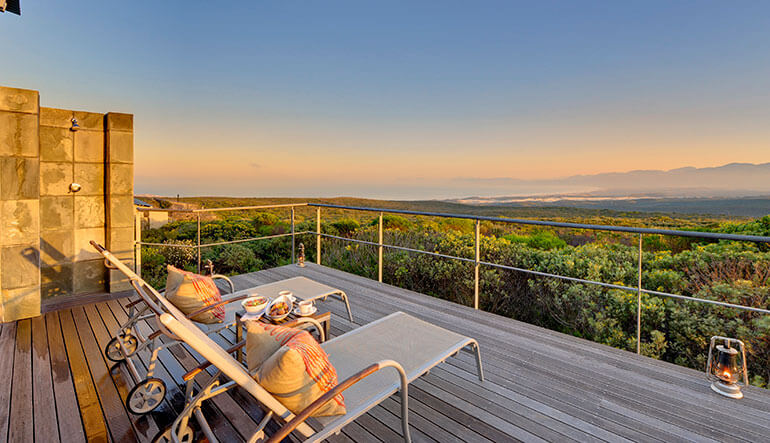 View from suite at Grootbos Forest Lodge