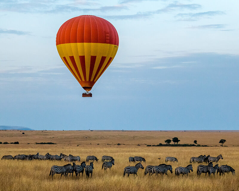 Hot Air Balloon safari over Masai Mara in Kenya
