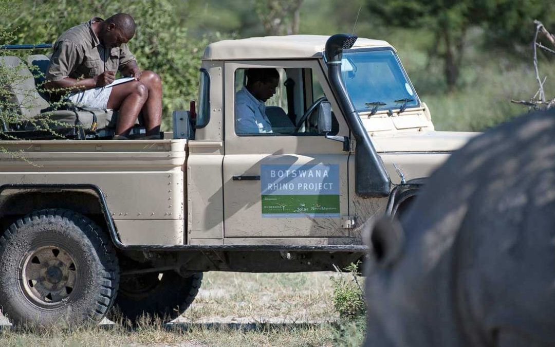 Ranger vehicle of the Botswana Rhino Project