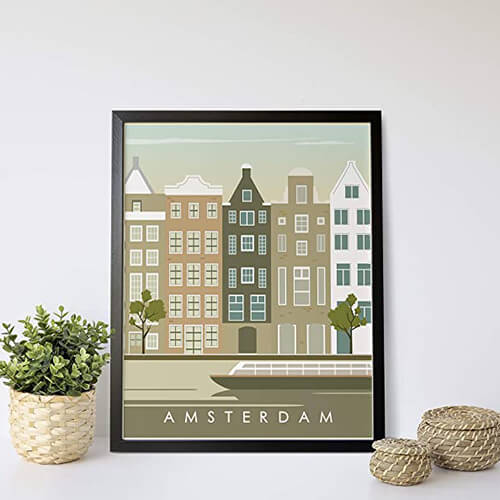 Graphic print of Amsterdam