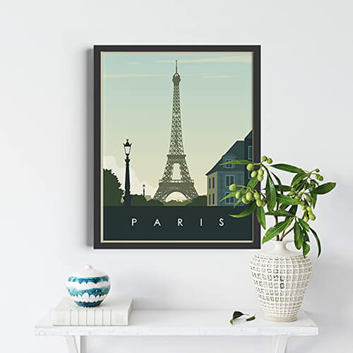 Graphic print of Paris